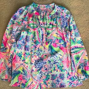 Silk Lilly Pulitzer shirt. NWOT